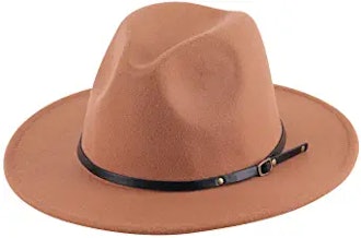 Lanzom Wide-Brim Panama Hat 