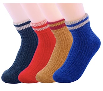 Joyca & Co Women's Multi-Color Fashion Sock (4-Pack)