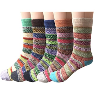 Justay Thick Wool Socks (5-Pack) 