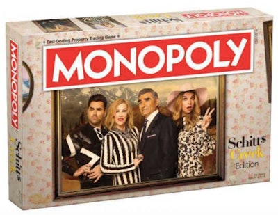 The Op Schitt's Creek Monopoly is a popular 2021 holiday toy for families 