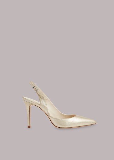 Jenna Wedding Pump in gold from WHISTLES.