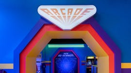 The arcade at the 'Stranger Things' pop-up shop in NYC or Los Angeles, Netflix's first-ever official...