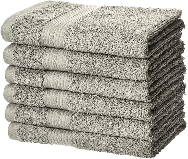 Amazon Basics Cotton Hand Towels (6-Pack)