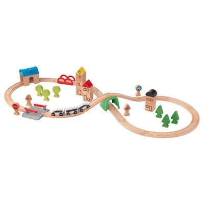 ikea lillabo 45-piece train set is a popular 2021 holiday toy with 2-4 year olds