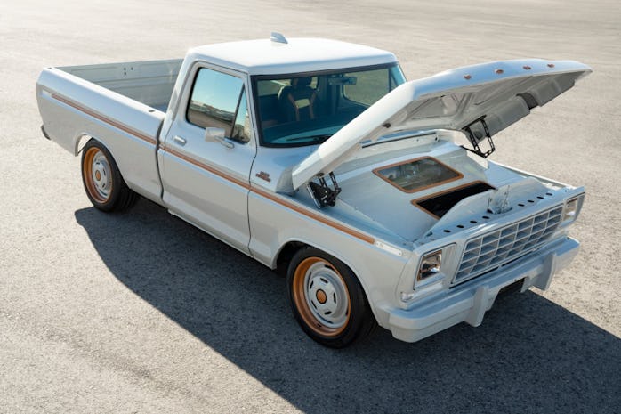 Ford F-100 Eluminator custom concept electric truck promo image