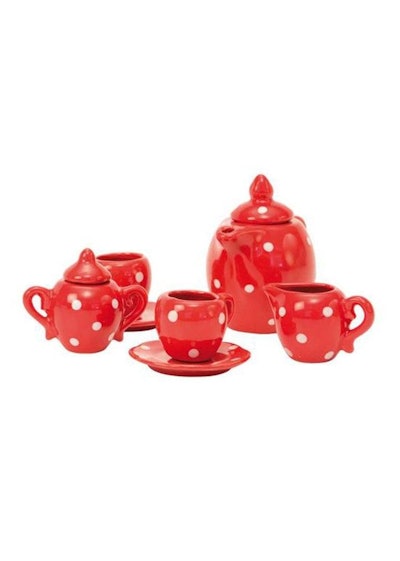 Moulin Roty Red Ceramic Tea Set is a popular 2021 holiday toy for 4-6 year-olds