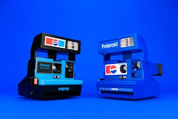 The new Polaroid 600 Pepsi instant film camera