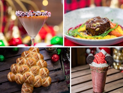 The Disney Parks have released their Disneyland 2021 holiday food guide with Mickey-shaped milkshake...