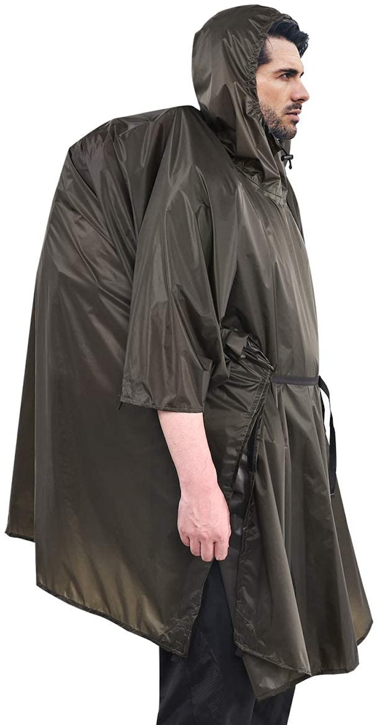 Onewind Backpack Rain Poncho Ultralight Hood Raincoat