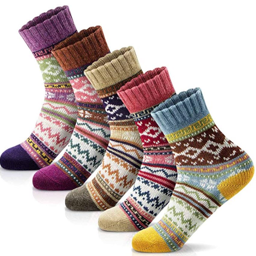 FYC Thick Soft Wool Socks (5-Pack)