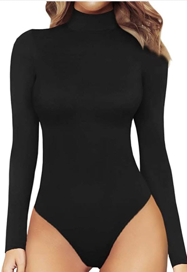 MANGOPOP Mock Neck Bodysuit
