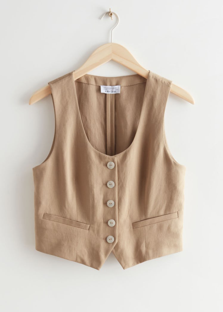 Beige Buttoned Vest from & Other Stories.