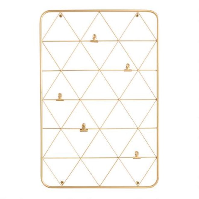 Modern & Minimalist Gold Wire Photo Clip Wall Frame is a great way to display holiday cards