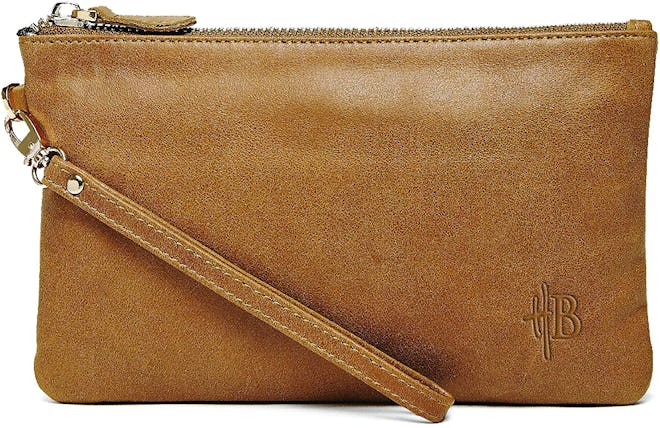 Mighty Purse Geniune Leather Phone Charging Wristlet