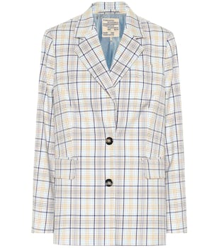 Brianna Check Cotton-Blend Blazer