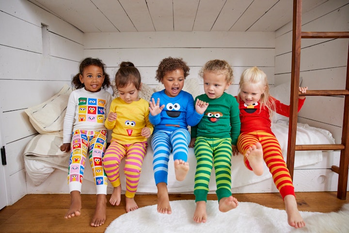 Sesame Street Exclusive Baby Boys Cotton Pajama Set, 4-Piece