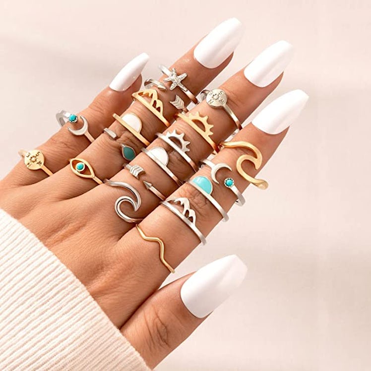 FUTIMELY Boho Retro Stackable Rings Set