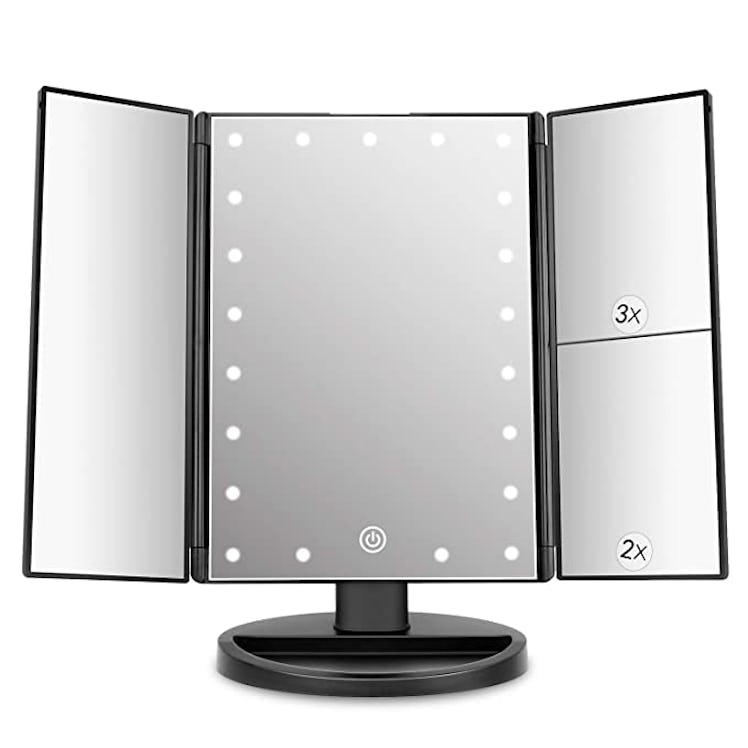 deweisn Trifold Lighted Vanity Mirror 