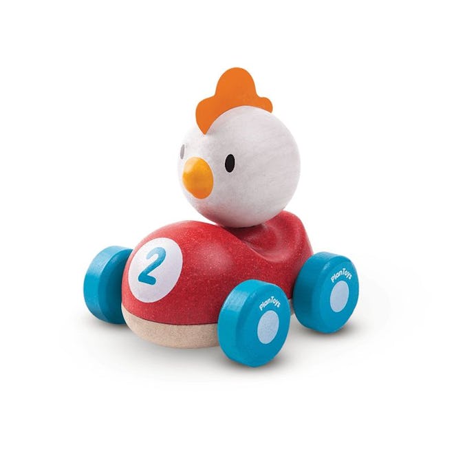 Plan Toys Chicken Racer is a popular 2021 holiday toy for toddlers