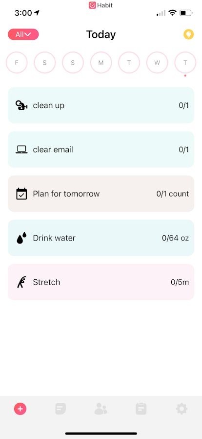 A screenshot of Habit Tracker productivity app.