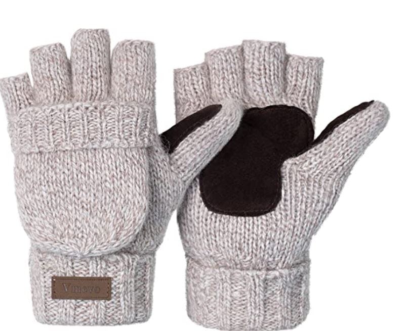 ViGrace Knitted Convertible Fingerless Gloves