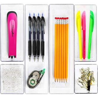 Simple Houseware Plastic Desk Drawer Organizers (6 Pack)