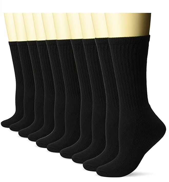 Amazon Essentials Cotton Cushioned Crew Socks (10- Pack)