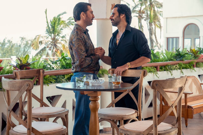 Alberto Ammann as Pacho and José María Yazpik as Amado Carillo Fuentes in 'Narcos: Mexico'