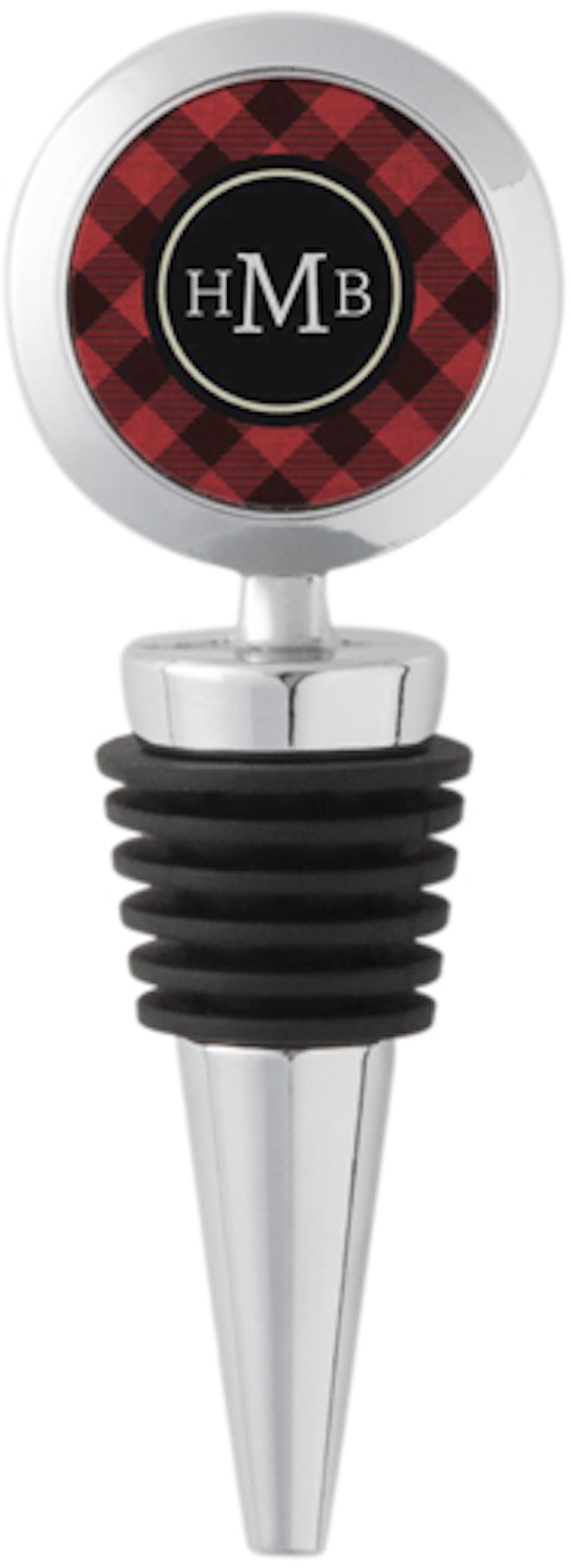 Buffalo Plaid Colorblock Wine Stopper