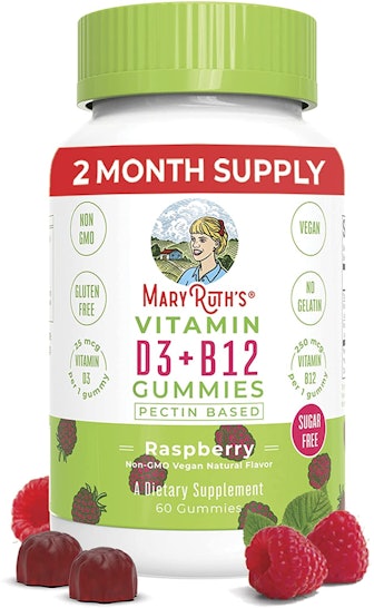MaryRuth's Vegan Vitamin D3 and B12 Gummy (60 Count)