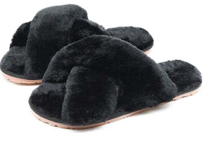 Crazy Lady Fur Slippers