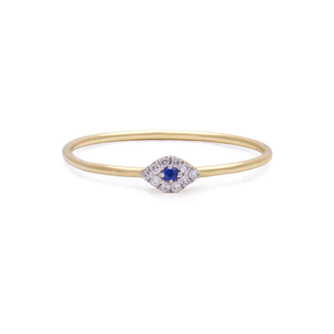 Fine jewelry: Stone and Strand Mini Pave Diamond Evil Eye Ring