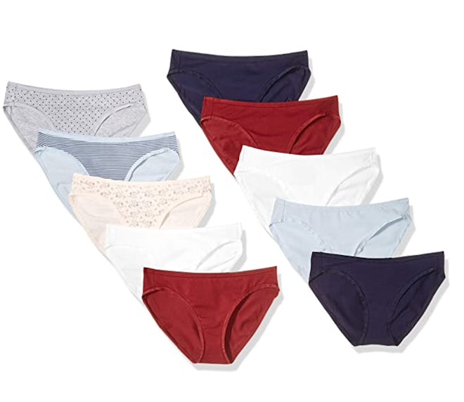 Amazon Essentials Cotton Stretch Bikini Underwear (10- Pack)