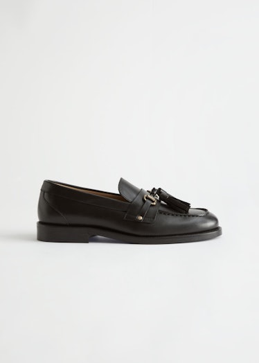 Black Leather Tassel Loafers from & Other Stories.