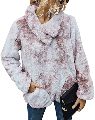 KIRUNDO Fuzzy Fleece Sweatshirt
