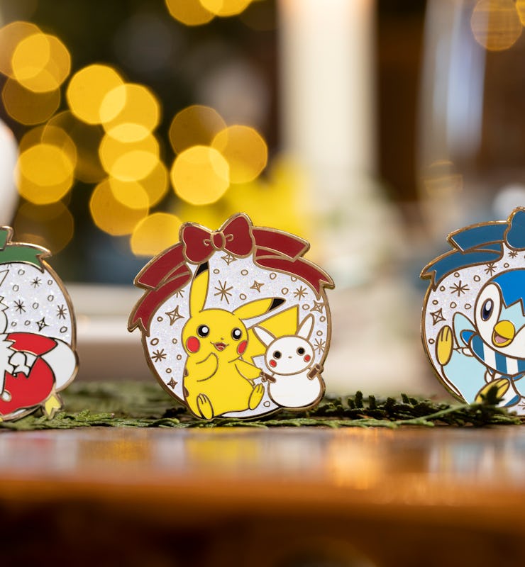 pins from Pokémon holiday merch collection