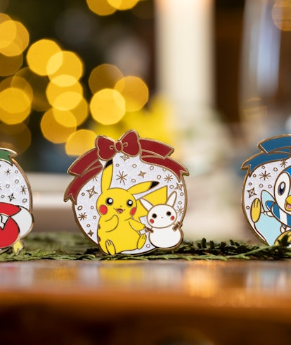 pins from Pokémon holiday merch collection