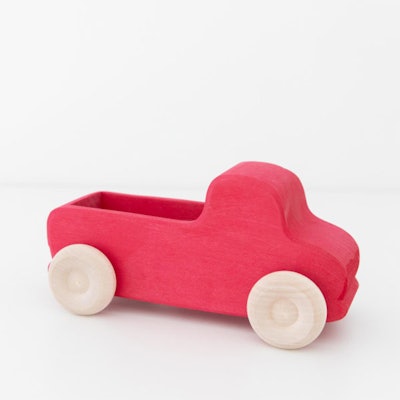 grimm's wooden truck is a popular 2021 holiday toy for toddlers