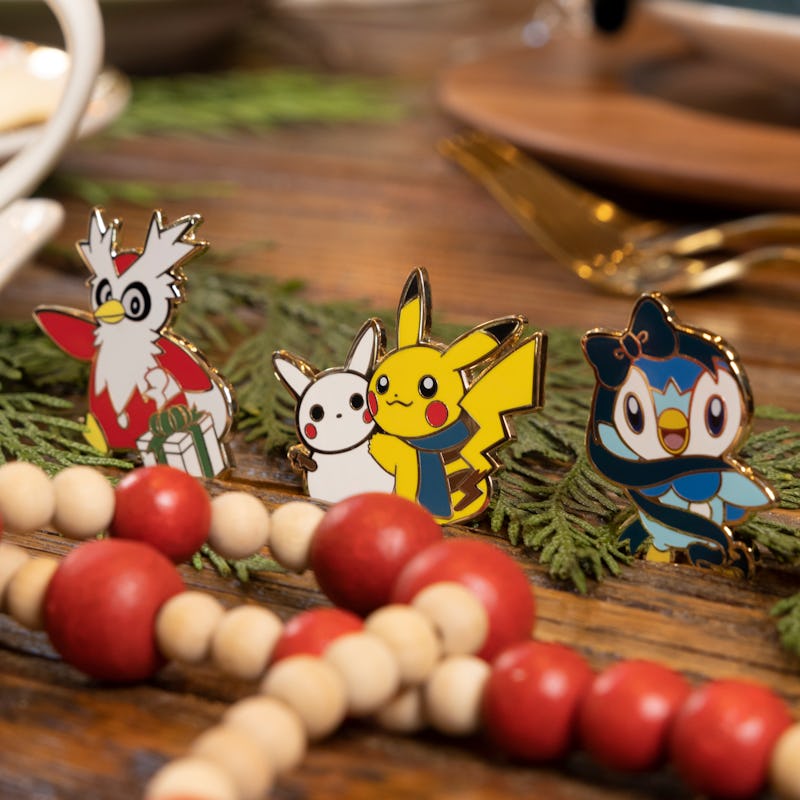 pins from Pokémon holiday 2021 collection