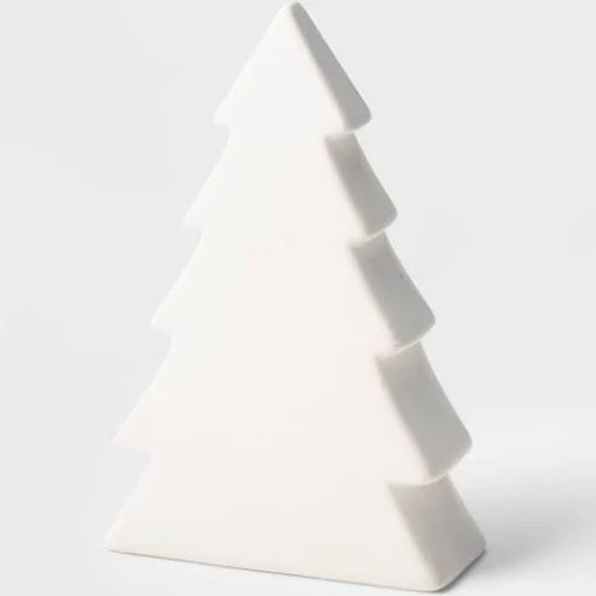 Ceramic Christmas Tree Figurine White