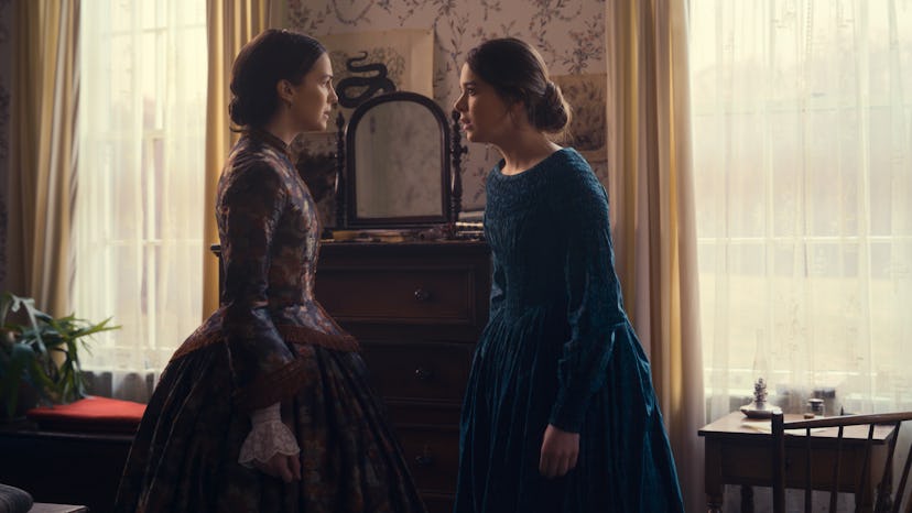 Ella Hunt and Hailee Steinfeld in season two of “Dickinson,” now streaming on Apple TV+.