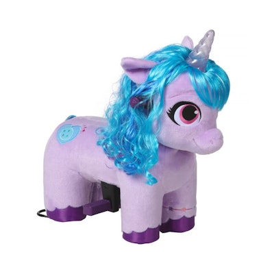 Dynacraft My Little Pony 6V Plush Ride-On is a popular 2021 holiday toy for 2-4 year olds