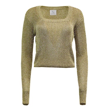 Gold Square Neck Top