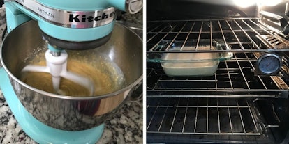 Kourtney Kardashian’s Cornbread Recipe cooking in the oven