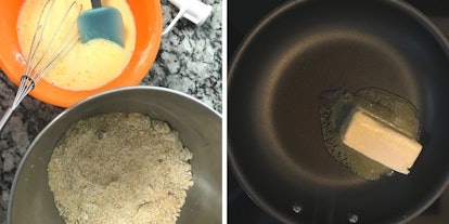 Kourtney Kardashian’s Cornbread Recipe ingredients and butter melting in a saucepan