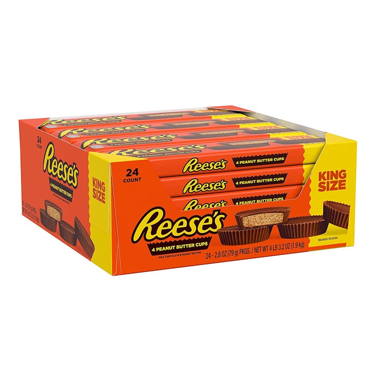 Reese's Milk Chocolate Peanut Butter King Size Cups — 2.8 oz Bars (24 Count)