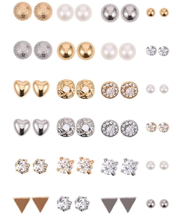 24 Pairs Stud Earrings