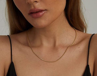 CHESKY 14K Gold/Silver Plated Snake Chain Necklace