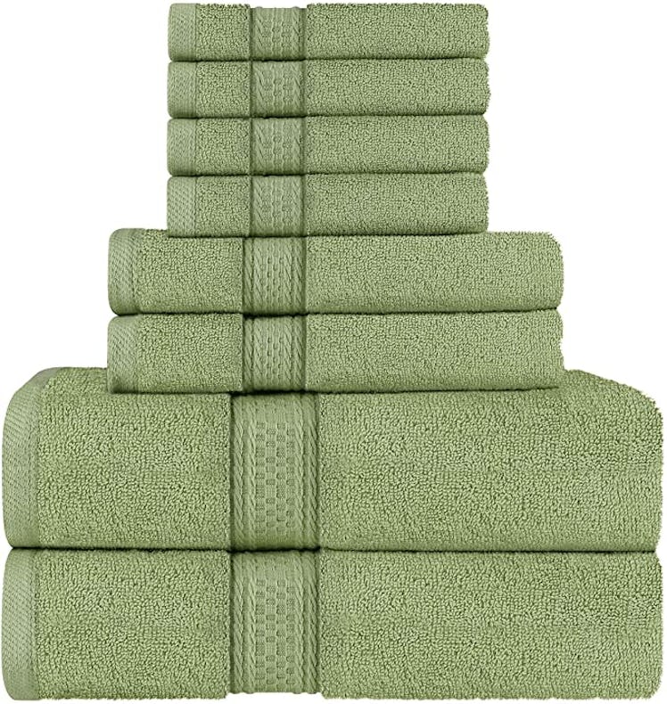 Utopia Towels Sage Green Towel Set (8-Piece)