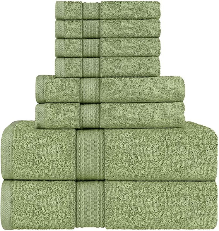 Utopia Towels Sage Green Towel Set (8-Piece)